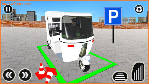 Crazy Tuk Tuk Parking: City Rickshaw Racing Driver screenshot