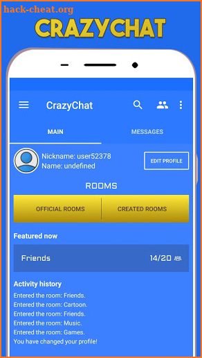 CrazyChat - Online Chat Rooms! screenshot