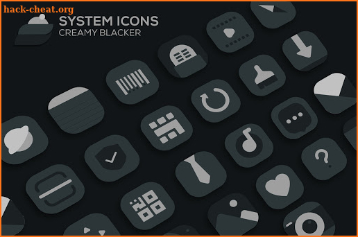 Creamy Blacker : icon pack screenshot