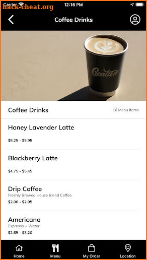 Creation Coffee screenshot