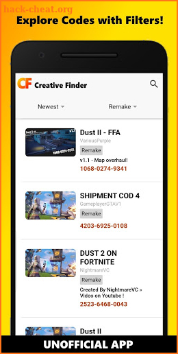 Creative Finder - Find Fortnite Creative Codes screenshot