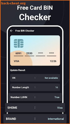 Credit Card Number Validator screenshot