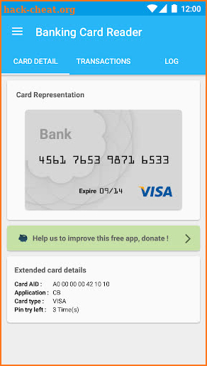 Credit Card Reader NFC (EMV) screenshot