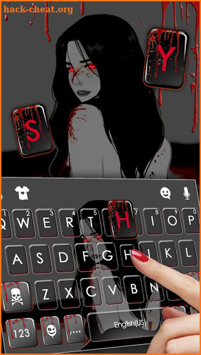 Creepy Bloody Woman Keyboard Theme screenshot