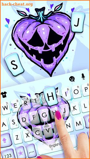 Creepy Pumpkin Keyboard Background screenshot