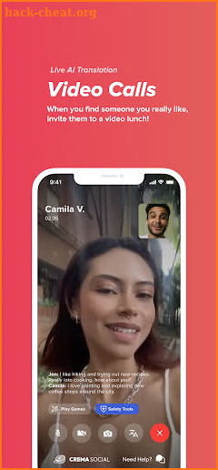 Crema: Social Meal Video Chat screenshot