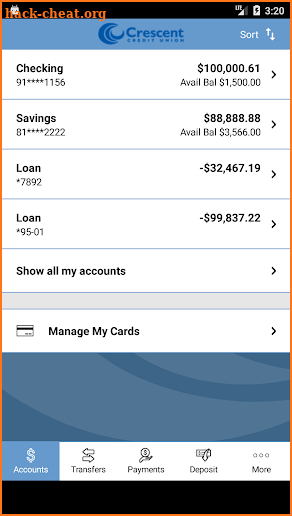 Crescent CU Mobile Banking screenshot