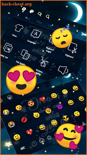 Crescent Moon Quote Keyboard Theme screenshot