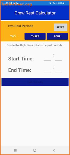 Crew Rest Calculator screenshot