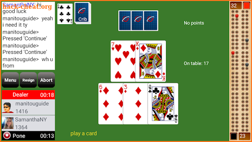 Cribbage Club Online screenshot