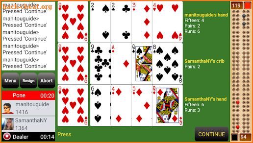 Cribbage Club Online screenshot