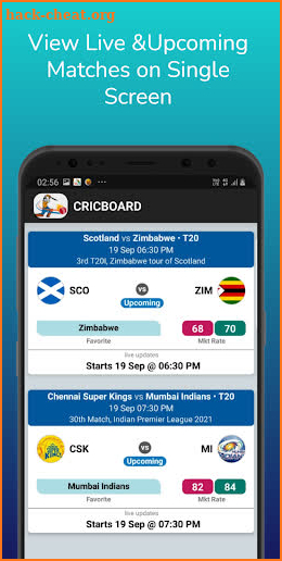 Cricboard LiveLine screenshot