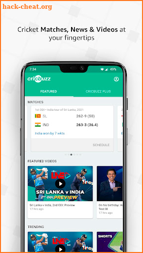 Cricbuzz for Android TV screenshot