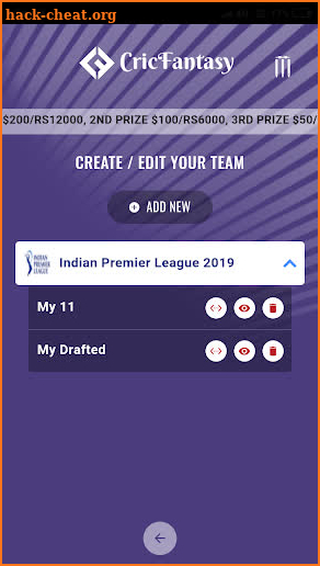 CricFantasy screenshot