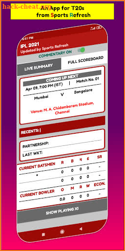 Cricfresh - CPL 2021 Live screenshot