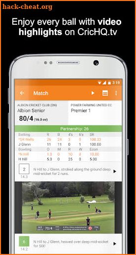 cricHQ screenshot
