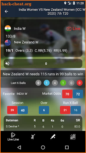 Cricket Expert -  live line screenshot