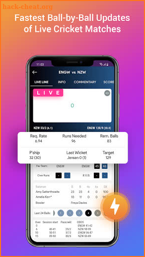 Cricket Fastest Live Line screenshot