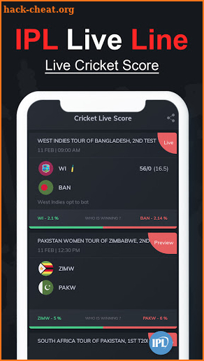 Cricket Live Score - IPL live score - Live Match screenshot