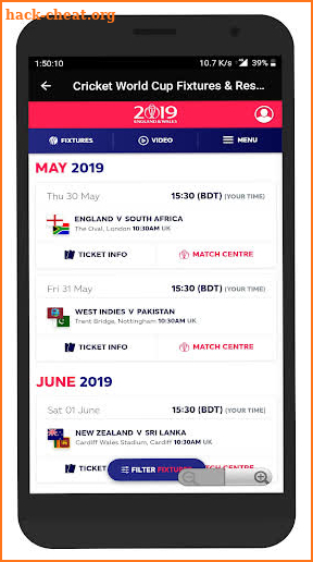 Cricket World Cup 2019 Live Match, Schedule & More screenshot