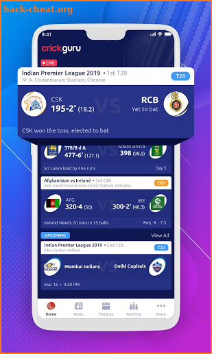 CrickGuru™ - Live Cricket Scores 2019 screenshot