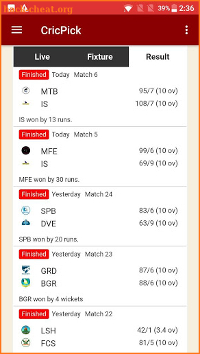 CricPick - CPL & IPL 2020 Live Cricket score screenshot