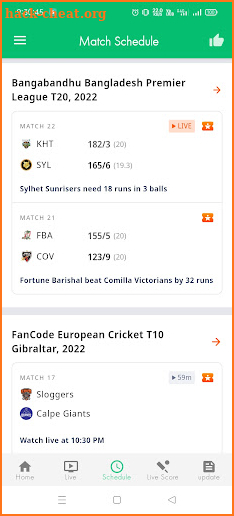 Cricstream - Live Score & News screenshot