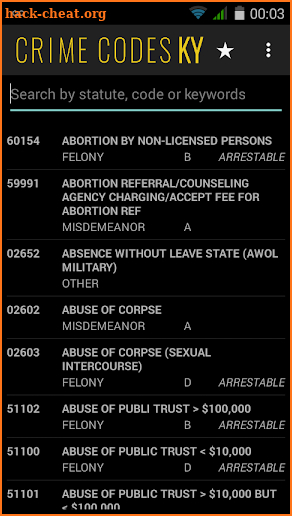 Crime Codes KY (KRS & UOR Guide) screenshot