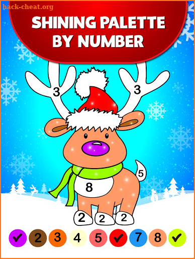 Cristmas Coloring Book By Numbers screenshot