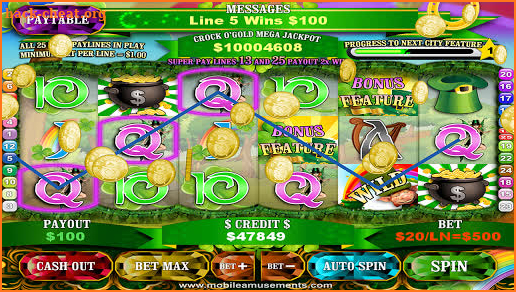 Crock O'Gold Rainbow Slots screenshot