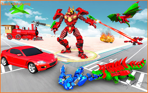 Crocodile Car Robot Games screenshot