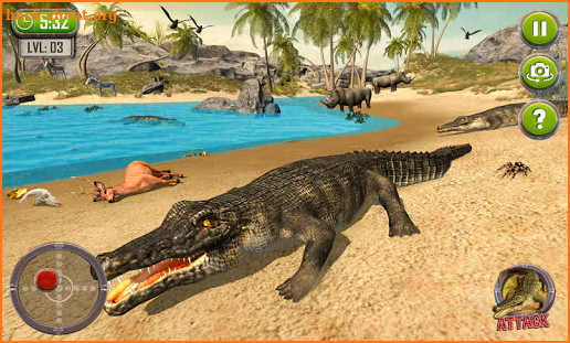 Crocodile Simulator : Animal attack Crocodile Game screenshot