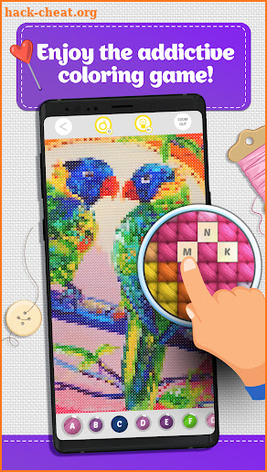 Cross Stitch Coloring Art screenshot