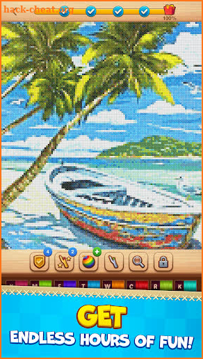 CROSS-STITCH: COLORING BOOK screenshot