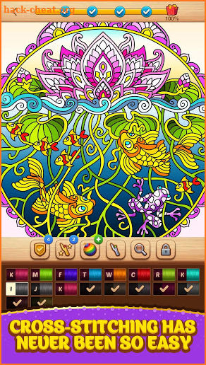 Cross Stitch Coloring Mandala screenshot