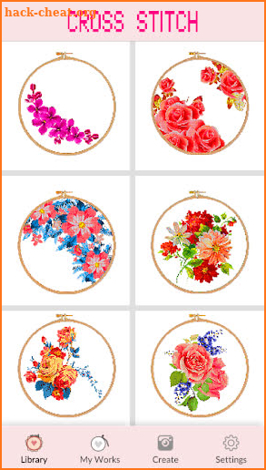 Cross Stitch Flower Color By Number - Pix No screenshot