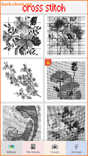 Cross Stitch Flower Pixel screenshot