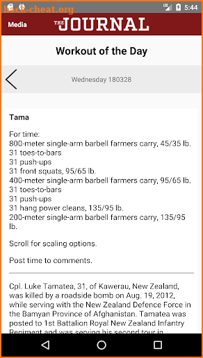 CrossFit Journal screenshot