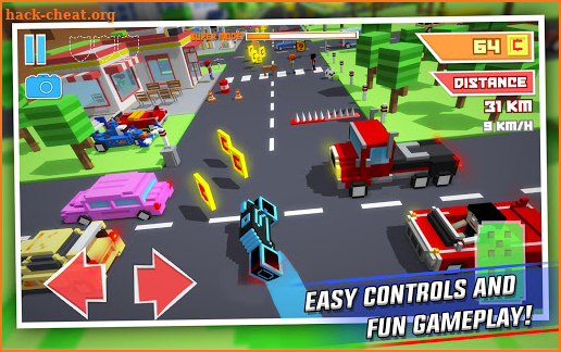 Crossy Brakes : Blocky Highway Noob Racer screenshot