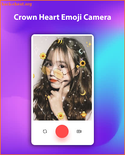 Crown Heart Emoji Camera screenshot