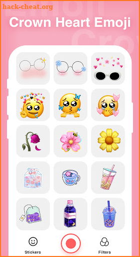 Crown Heart Emoji live Filters screenshot