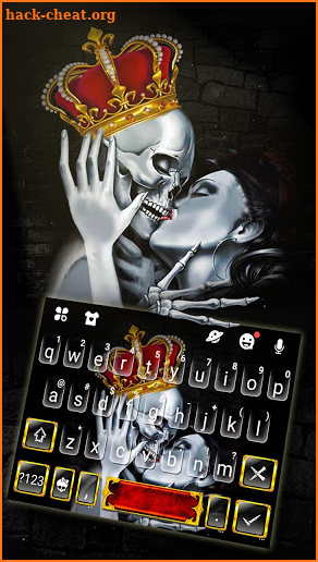 Crown Skull Kiss Keyboard Theme screenshot