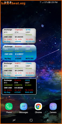 Crowsoft Crypto Widgets - Full screenshot