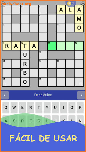 Crucigrama en español screenshot
