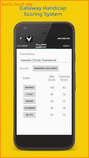 Cruncher: Callaway Handicap System screenshot