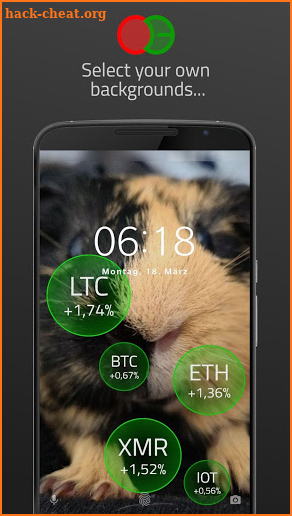 Crypto Bubbles Live Wallpaper Pro screenshot