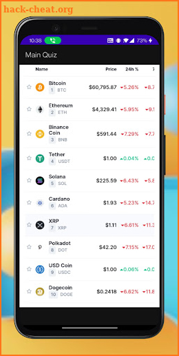 Crypto Master Quiz screenshot