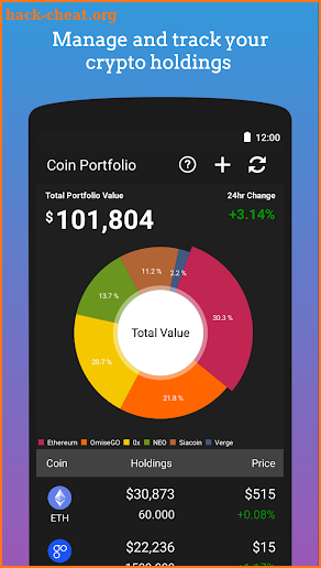 Crypto Pro - Bitcoin & Altcoin Tracker Portfolio screenshot