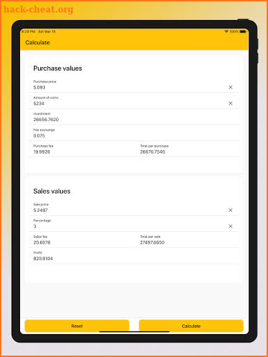 Crypto Profit Calculator screenshot