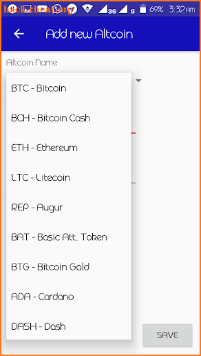 Crypto Protfolio screenshot